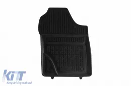 Specific rubber mats suitable for Toyota Yaris Hybrid 2012-2014, 3-piece set, black color-image-6215177