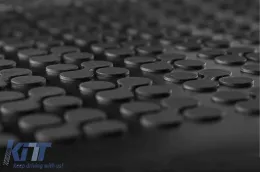 Specific rubber mats suitable for Toyota Yaris Hybrid 2012-2014, 3-piece set, black color-image-6215180