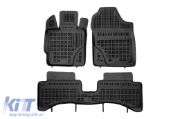 Specific rubber mats suitable for Toyota Yaris Hybrid 2014-2019, 3-piece set, black color - ABFMT6016267