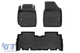 image-45-Specific rubber mats suitable for Toyota Yaris Verso 1999-2005, 4-piece set, black color, with 24-month warranty