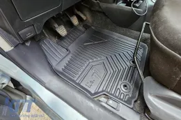 Specific rubber mats suitable for Toyota Yaris 2005-2011, 3-piece set, black color-image-6226812