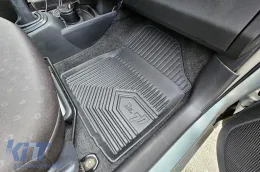Specific rubber mats suitable for Toyota Yaris 2005-2011, 3-piece set, black color-image-6226813