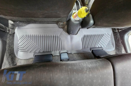 Specific rubber mats suitable for Toyota Yaris 2005-2011, 3-piece set, black color-image-6226814