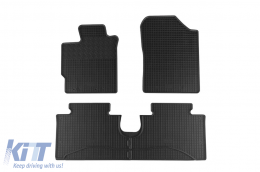 Specific rubber mats suitable for Toyota Yaris, Yaris Hybrid 2011-2019, 4-piece set, black color-image-6228811