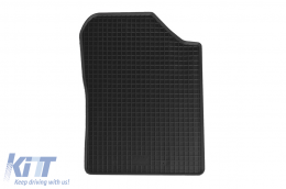 Specific rubber mats suitable for Toyota Yaris, Yaris Hybrid 2011-2019, 4-piece set, black color-image-6228813