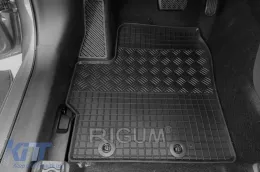 Specific rubber mats suitable for Toyota Yaris, Yaris Hybrid, Yaris Cross after 2020, Mazda 2 Hybrid after 2022, 4-piece set, black color-image-6249944