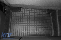 Specific rubber mats suitable for Toyota Yaris, Yaris Hybrid, Yaris Cross after 2020, Mazda 2 Hybrid after 2022, 4-piece set, black color-image-6249946