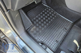 Specific rubber mats suitable for Toyota Yaris, Yaris Hybrid, Yaris Cross after 2020, Mazda 2 Hybrid after 2022, 4-piece set, black color-image-6249947