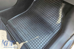 Specific rubber mats suitable for Toyota Yaris, Yaris Hybrid, Yaris Cross after 2020, Mazda 2 Hybrid after 2022, 4-piece set, black color-image-6249948