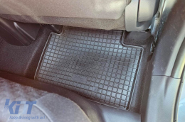 Specific rubber mats suitable for Toyota Yaris, Yaris Hybrid, Yaris Cross after 2020, Mazda 2 Hybrid after 2022, 4-piece set, black color-image-6249949