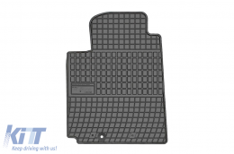 Specific rubber mats suitable for Toyota Yaris 1999-2005 with 3 doors, 4-piece set, black color-image-6250788