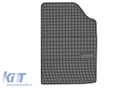 Specific rubber mats suitable for Toyota Yaris 1999-2005 with 3 doors, 4-piece set, black color-image-6250789