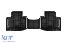 Specific rubber mats suitable for Toyota Highlander XU70 after 2019 with 7 seats, 4-piece set, black color-image-6215291