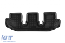 Specific rubber mats suitable for Toyota Highlander XU70 after 2019 with 7 seats, 4-piece set, black color-image-6215292