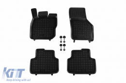 image-54-Specific rubber mats suitable for Volkswagen Golf VIII after 2019, 4-piece set, black color, without Hybrid version