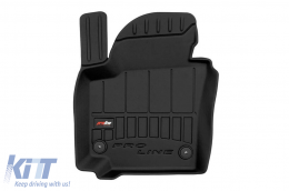 Specific rubber mats suitable for Volkswagen Golf V Plus after 2005, Seat Altea 2004-2015, Seat Altea XL after 2006, 4-piece set, black color, with 24-month warranty-image-6220811