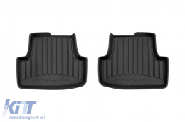 Specific rubber mats suitable for Volkswagen Golf VIII Hybrid after 2020, 4-piece set, black color, with 24-month warranty-image-6222364