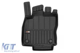 Specific rubber mats suitable for Volkswagen Golf VIII after 2019, 4-piece set, black color, with 24-month warranty-image-6223141