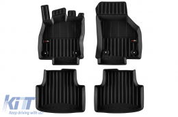 Specific rubber mats suitable for Volkswagen Golf 8 combi, Mild hybrid after 2019, 4-piece set, black color, with 24-month warranty - ABFMV6018046