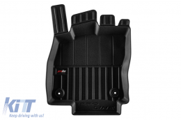 Specific rubber mats suitable for Volkswagen Golf 8 combi, Mild hybrid after 2019, 4-piece set, black color, with 24-month warranty-image-6224296