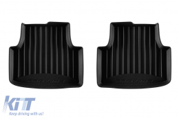 Specific rubber mats suitable for Volkswagen Golf 8 combi, Mild hybrid after 2019, 4-piece set, black color, with 24-month warranty-image-6224298