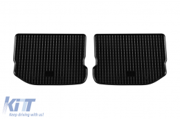Specific rubber mats suitable for Volkswagen Golf 4, Bora 1998-2003, Beetle 1998-2011, Skoda Octavia 1997-2004, Seat Toledo, Leon 1999-2006, 4-piece set, black color-image-6249012