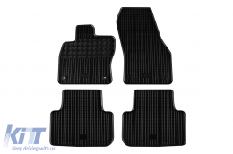 Specific rubber mats suitable for Volkswagen Golf Sportsvan 2014-2020, 4-piece set, black color-image-6249211
