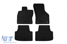Specific rubber mats suitable for Volkswagen Golf 8 wagon, Seat Leon, Cupra Formentor after 2020, 4-piece set, black color-image-6249932