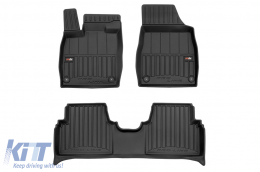 image-49-Specific rubber mats suitable for Volkswagen ID.3 after 2019, 4-piece set, black color, with 24-month warranty