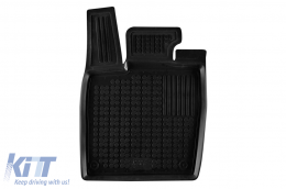Specific rubber mats suitable for Volkswagen ID.7 sedan, wagon after 2023, 3-piece set, black color-image-6213480