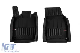 Specific rubber mats suitable for Volkswagen ID.7 after 2023, 3-piece set, black color, with 24-month warranty-image-6224090