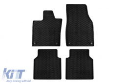 Specific rubber mats suitable for Volkswagen ID.7 after 2024, 4-piece set, black color-image-6229451