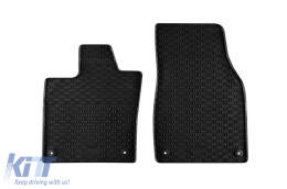 Specific rubber mats suitable for Volkswagen ID.7 after 2024, 4-piece set, black color-image-6229452