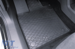 Specific rubber mats suitable for Volkswagen ID.7 after 2024, 4-piece set, black color-image-6229454