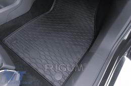 Specific rubber mats suitable for Volkswagen ID.7 after 2024, 4-piece set, black color-image-6229455