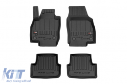 Specific rubber mats suitable for Volkswagen Polo VI, Seat Ibiza, Seat Arona after 2017, Skoda Fabia after 2021, 4-piece set, black color, with 24-month warranty - ABFMV6017497
