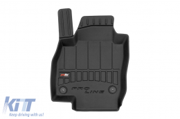 Specific rubber mats suitable for Volkswagen Polo VI, Seat Ibiza, Seat Arona after 2017, Skoda Fabia after 2021, 4-piece set, black color, with 24-month warranty-image-6221054