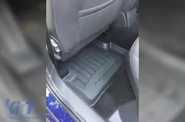 Specific rubber mats suitable for Volkswagen Polo VI, Seat Ibiza, Seat Arona after 2017, Skoda Fabia after 2021, 4-piece set, black color, with 24-month warranty-image-6221059