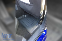 Specific rubber mats suitable for Volkswagen Polo VI, Seat Ibiza, Seat Arona after 2017, Skoda Fabia after 2021, 4-piece set, black color, with 24-month warranty-image-6221060