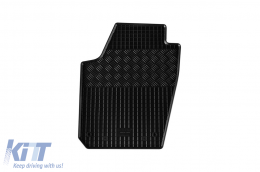 Specific rubber mats suitable for Volkswagen Polo 2009-2017, Skoda Fabia 2014-2021, Seat Ibiza 2008-2017, 4-piece set, black color-image-6249135