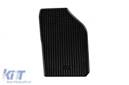 Specific rubber mats suitable for Volkswagen Polo 2009-2017, Skoda Fabia 2014-2021, Seat Ibiza 2008-2017, 4-piece set, black color-image-6249136