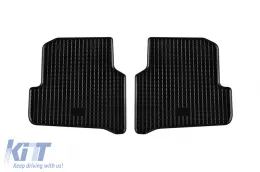 Specific rubber mats suitable for Volkswagen Polo 2009-2017, Skoda Fabia 2014-2021, Seat Ibiza 2008-2017, 4-piece set, black color-image-6249137