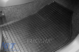 Specific rubber mats suitable for Volkswagen Polo 2009-2017, Skoda Fabia 2014-2021, Seat Ibiza 2008-2017, 4-piece set, black color-image-6249139