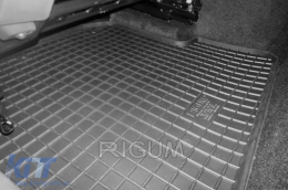 Specific rubber mats suitable for Volkswagen Polo 2009-2017, Skoda Fabia 2014-2021, Seat Ibiza 2008-2017, 4-piece set, black color-image-6249140