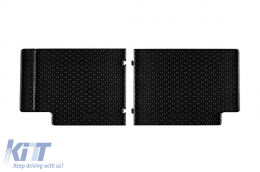 Specific rubber mats suitable for Volkswagen T7 Caravelle after 2025, Ford Transit Custom after 2024, third row, 2 seats, 2-piece set, black color - ABFMV6023788