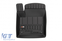 Specific rubber mats suitable for Volkswagen UP, Seat Mii, Skoda Citigo after 2011, 4-piece set, black color, with 24-month warranty-image-6220754