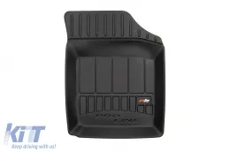 Specific rubber mats suitable for Volkswagen UP, Seat Mii, Skoda Citigo after 2011, 4-piece set, black color, with 24-month warranty-image-6220755