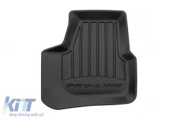 Specific rubber mats suitable for Volkswagen UP, Seat Mii, Skoda Citigo after 2011, 4-piece set, black color, with 24-month warranty-image-6220757
