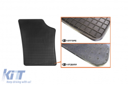 Specific rubber mats suitable for Volkswagen Up, Cross Up, Skoda Citigo, Seat Mii after 2012, 4-piece set, black color-image-6226330