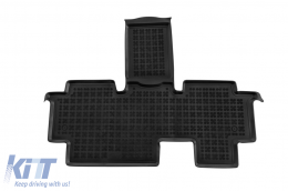 Specific rubber mats suitable for Volkswagen ID.Buzz after 2022 with 5 seats, 2-piece set, black color-image-6213473
